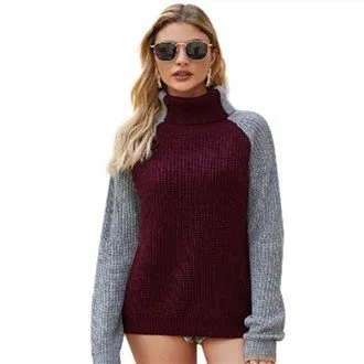 High Collar Multicolor Sweater